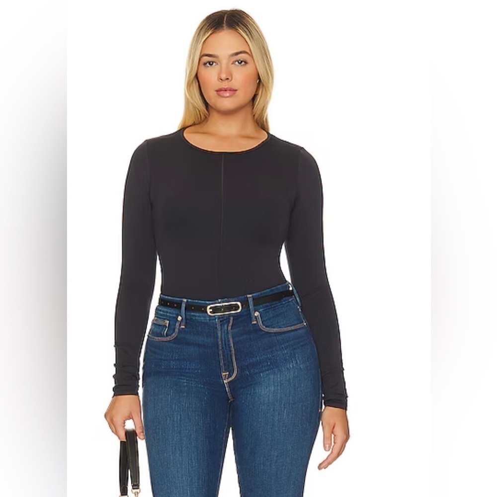 GOOD AMERICAN SCULPTED BLACK SEAMLESS LONG SLEEVE BUTTERY SOFT SIZE 4X/5X